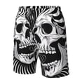 thumbnail image 4 of Fotbe Psychedelic Skull Illusion Art Trajes de Baño Estampados para Hombre, Shorts de Verano de Secado Rápido, Ropa de Playa, Bañadores-Small, 4 of 6