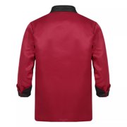 Unisex Chef Jacket Long Sleeve/Short Sleeve Double-Breasted Kitchen Chef Uniform