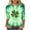 Green-1, variant on Ohufall St Patricks Day Tops for Women 3/4 Sleeve Crewneck Shamrock Shirts Casual Trendy Festival Holiday Tunic Tee Tops