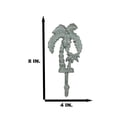 thumbnail image 2 of Pack Of 2 Cast Iron Verdigris Tropical Beach Coconut Palm Trees Coat Wall Hooks, 2 of 8