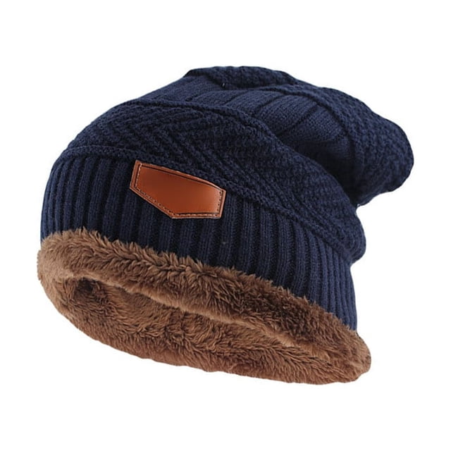Foreign Trade Labeling Knitted Cap Velvet Wool Cap Winter Anies Beanie Outdoor Ski Cap