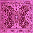 thumbnail image 1 of Ahgly Company Indoor Square Oriental Pink Industrial Area Rugs, 4' Square, 1 of 4