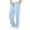 60Light Blue254, variant on XAOFW Boys Girls Back To School Pants Drawstring Elastic Waist Loose Fit Casual Jogger Trousers With Side Bar Kids Pants Comfortable Bottoms 5-6 Years