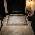 thumbnail image 5 of Zynviq Solid Color Area Rugs 23.6" X 15.7" Throw Rug Linen Washable Gray Rectangular Small Rug for Dining Room, 5 of 6