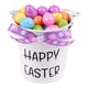 thumbnail image 3 of Adorno de cubo de huevos de Pascua. Cubo de mano versátil para recoger huevos. Lazo estampado violeta, 3 of 7