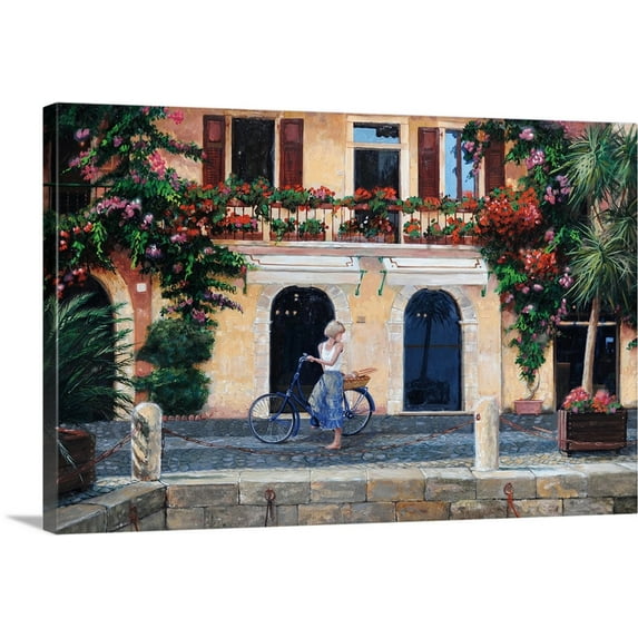 Great BIG Canvas | "Limone, Lake Garda, Italy, 2003" Canvas Wall Art - 30x20