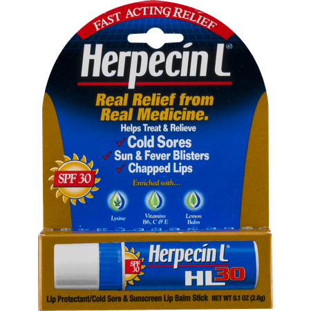 Herpecin L 30 Lip Protectant/Cold Sore & Sunscreen Lip Balm Stick, 0.1 (The Best Cold Sore Medicine)