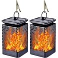 thumbnail image 1 of Solar Garden Light Outdoor Garden Lantern Solar Light With Flame Effect Weatherproof Ip65 Abs 2 Pieces, 1 of 6
