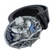 thumbnail image 4 of Cinturón ajustable de cuero PU para hombre con hebilla de pirata serpiente 125cmx3.8cm Negro Hugo Hebilla del cinturón de los hombres, 4 of 4