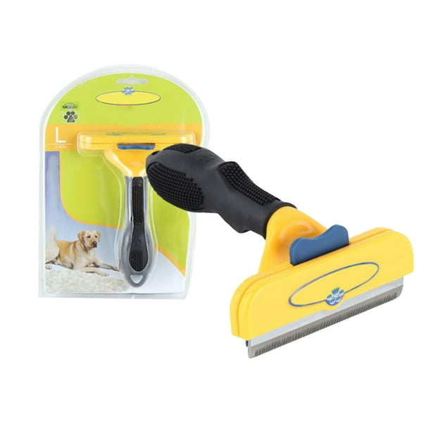 Cepillo de metal para quitar el pelo de mascotas, cepillo de aseo para mascotas, cepillo de metal fino para el cuidado de perros, peine para quitar el pelo de perros construido para el futuro