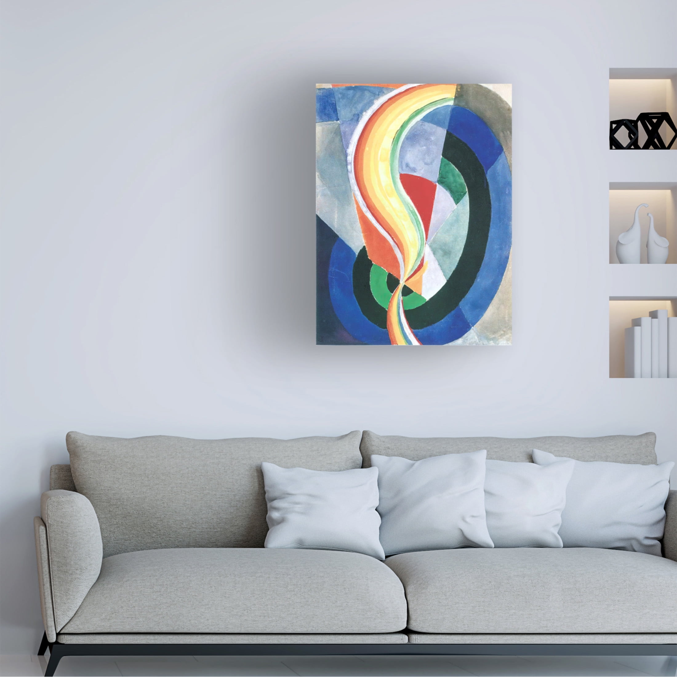 Canvas Wall Art - Vintage Apple Collection 'Helice Robert Delaunay' Wall Art for Living Room, Bedroom, or Office Décor by Trademark Fine Art - 18 x 24 Inches
