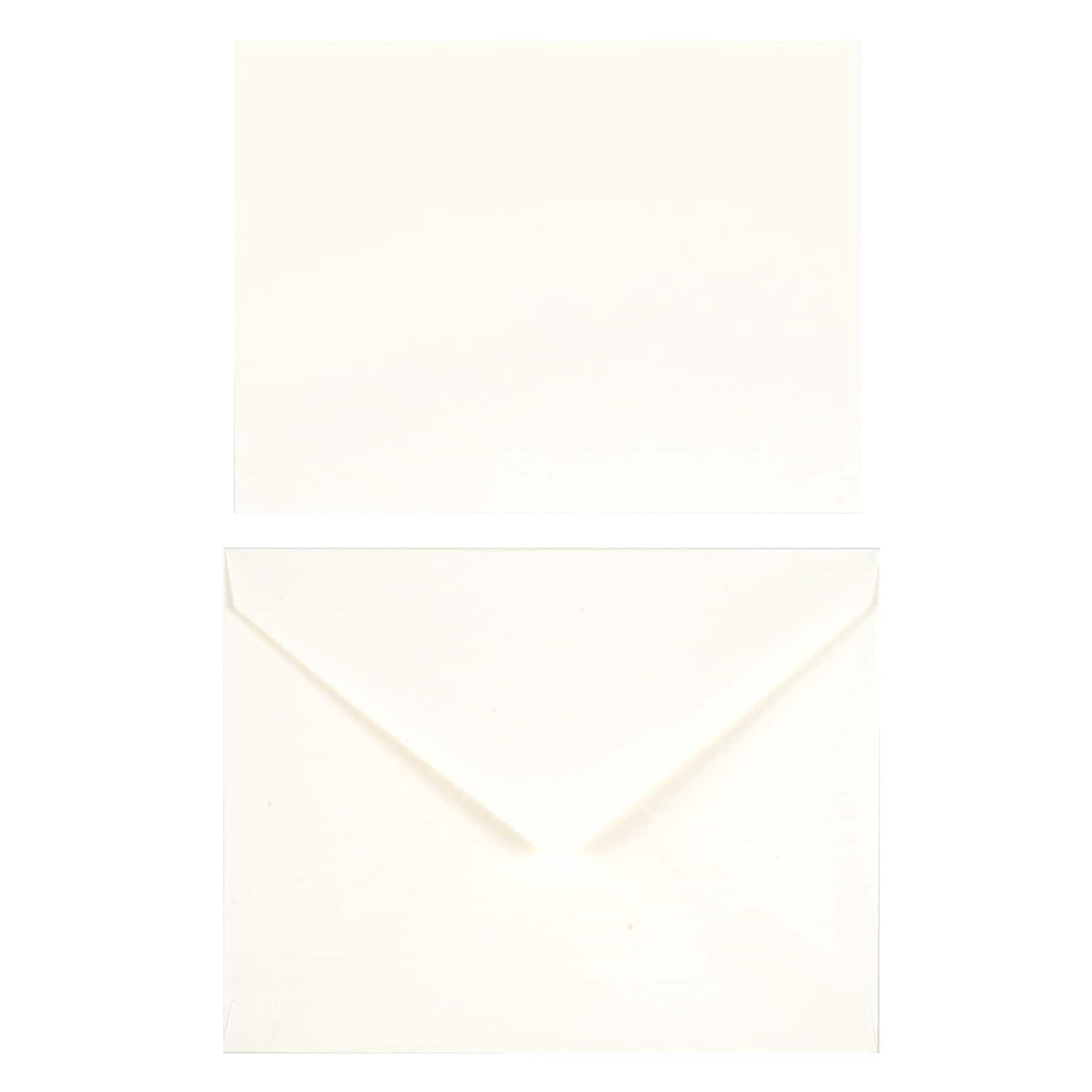 Recollections 4.25" x 5.5" Ivory Flat Cards & Envelopes, 12 Packs: 50 ct. (600 total)