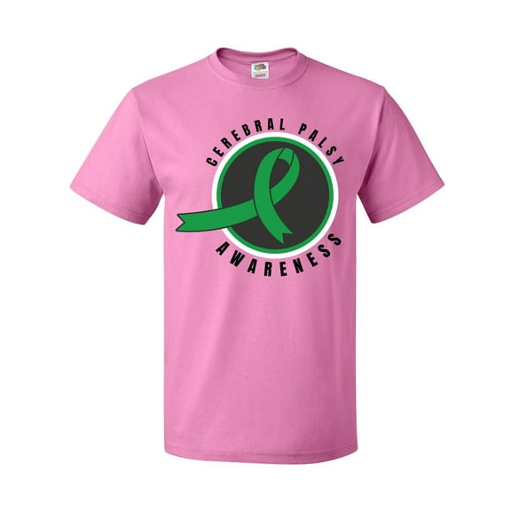 Inktastic Cerebral Palsy Awareness Green Ribbon Badge T-Shirt