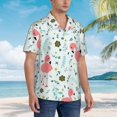 thumbnail image 5 of Easygdp Cute Flamingo Men's Hawaiian Shirts Print Lapel Short Sleeve for Beach, vacation, party, casual occasions - Medium, 5 of 9