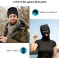 thumbnail image 4 of GRNSHTS Unisex 3 Hole Winter Knitted Mask, Outdoor Sports Full Face Cover Ski Mask Warm Knit Balaclava for Adult (Red), 4 of 7