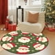 thumbnail image 4 of Tapete Circular Navideño Yhl250922003 | Alfombra de 60 Cm con Diseño de Copos de Nieve | Reverso Antideslizante de Vellón de Cristal Duradero | Alfombra para Entrada, Sala de Estar y Fiestas Navideña, 4 of 6