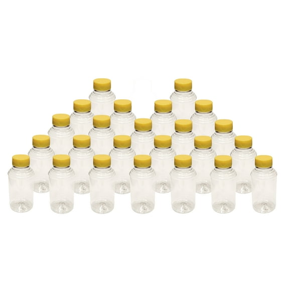 Home Brew Ohio 16oz PET SKEP-Style Honey Bottle with Yellow Flip Cap (Set of 24)