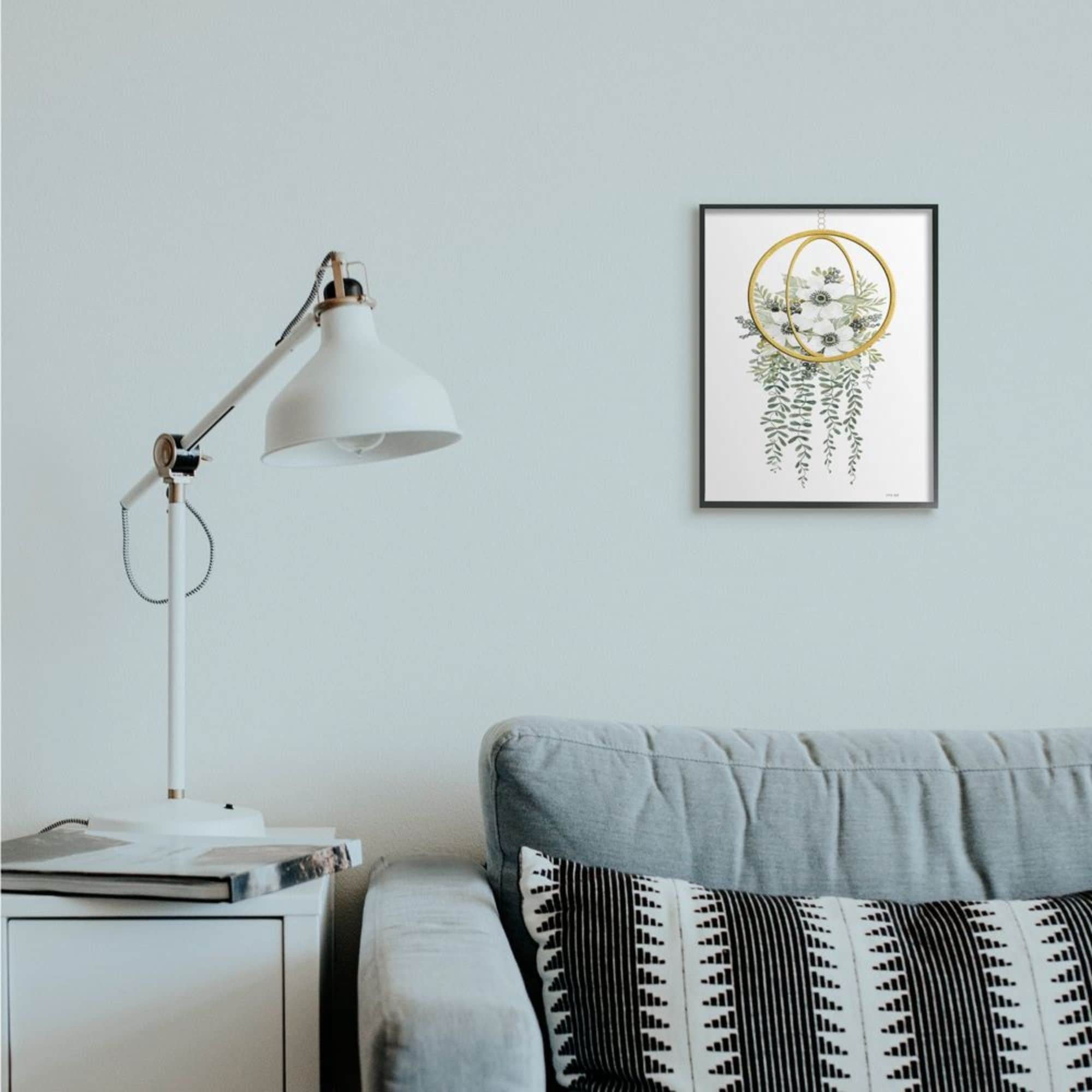 Stupell Industries White Floral Poppies Vines Indoor Modern Planter Design by Cindy Jacobs