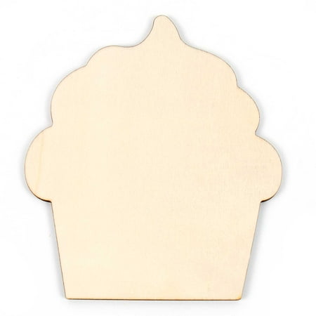 Hello Hobby Cupcake Wood Shape, 0.07 lbs
