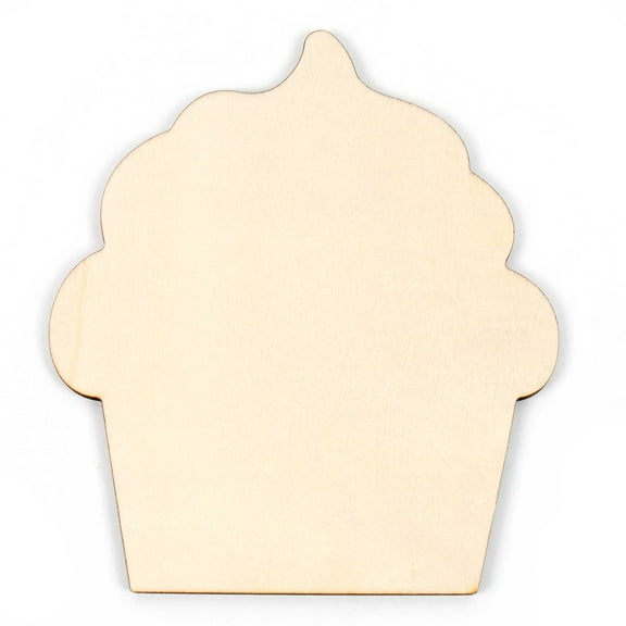 Hello Hobby Cupcake Wood Shape, 0.07 lbs