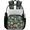 Multicolor 4, variant on Vintage Flowers Clear Backpack for Stadium Events, Spring Retro Floral Transparent Plastic Bag for Games, Security Checks, Festivals, Concerts