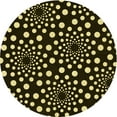 thumbnail image 1 of Ahgly Company Indoor Round Patterned Night Black Area Rugs, 7' Round, 1 of 6
