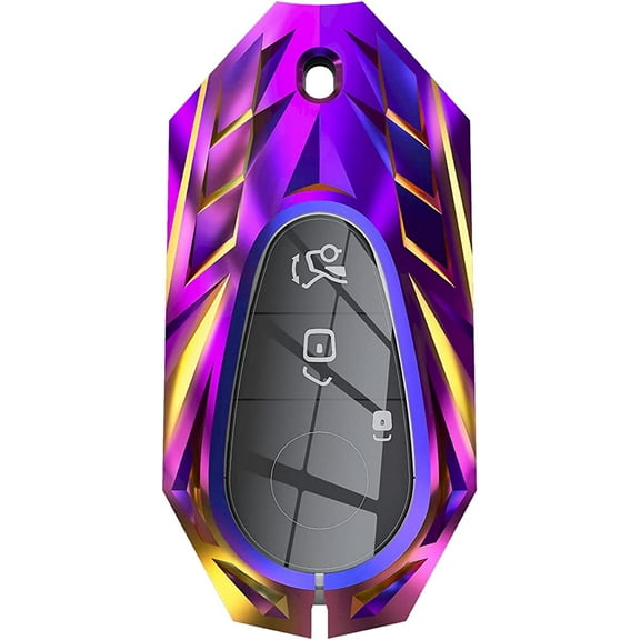 For Mercedes Benz Key fob Cover,Metal Key Case for 2020-2022 Mercedes Benz S-Class G-Class E-Class with Keychain