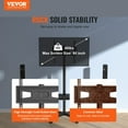 thumbnail image 3 of Rolling TV Stand for 23-60 inch TVs, Mobile Height-Adjustable Cart with Wheels & AV Equipment Tray, 3 of 10
