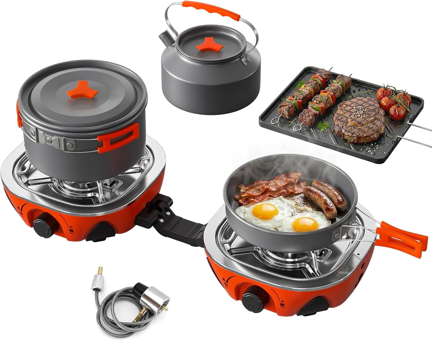 Coleman, Portable Gas Camping Stove, Triton+ 2 Burners, Black