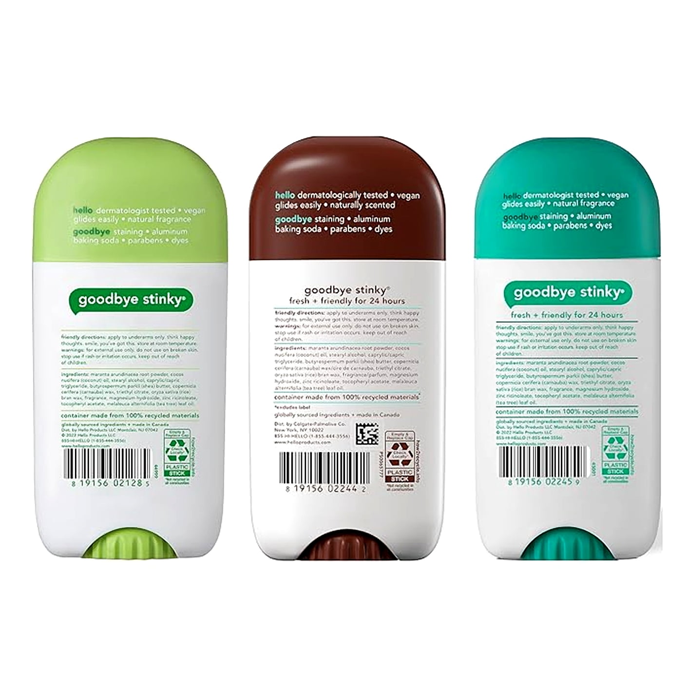 Hello Deodorant with Shea Butter, Sweet Coconut, 2.6 oz, 3 Pack