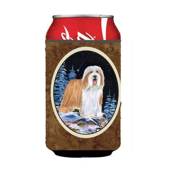 Starry Night Bearded Collie Can or bottle sleeve Hugger 12 oz.