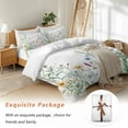 thumbnail image 7 of Farms Wildflowers Bedding Duvet Cover Set King Size 4 Pieces Herbs Countryside Watercolor Floral Leaf Bedding Set with Zipper Closure, 1 Comforter Cover 92x106 Inches 1 Flat Sheet & 2 Pillow Cases, 7 of 7