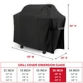 thumbnail image 3 of 58 Inch Gas Grill Cover for Backyard Grill Heavy Duty Waterproof, Fits Gills up to 55 Inch, Fade & Weather Resistant BBQ Cover, Black, 3 of 8
