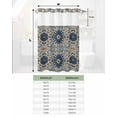 thumbnail image 6 of No Hook Shower Curtain with Snap in Liner, Afghan Abstract Geometric Art Patterns Hotel Shower Curtains for Bathroom, Washable Shower Curtain Liner Set with Mesh Top Window, 36"x72", 6 of 6