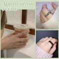 thumbnail image 4 of 10 anillos de diamantes de imitación de 5 estilos, de aleación, ajustables, de plata, elásticos, apilables, accesorios de joyería, 4 of 9