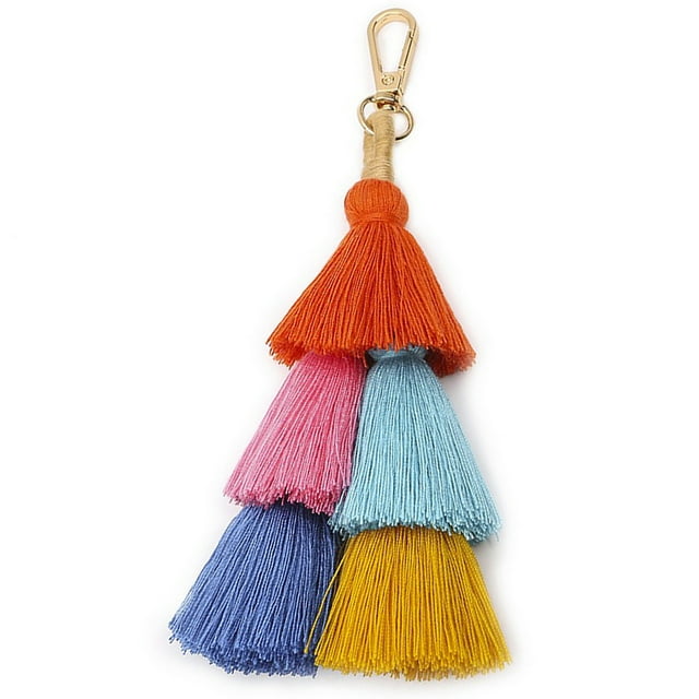 Porte-clés à Pompons Mode Polyvalent Anneau de Clé Pendentif Pompon Breloque de Sac