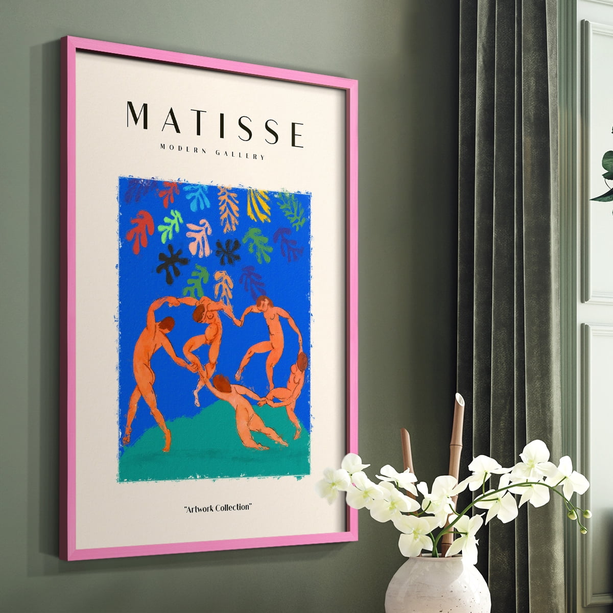 Matisse CX Framed Print in Pink Solid Wood 8 x 10 Framed Print