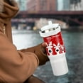 thumbnail image 2 of 30oz Christmas Tumbler Mug Funny Christmas Elk Gifts for Kids and Adults Insulated Stainless Steel Tumbler with Handle Travel Coffee Cup Water Bottles, 2 of 6