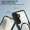 thumbnail image 6 of for Samsung Galaxy S24 Case Clear, Magnetic Case with Screen Protector, Compatible with MagSafe, Not Yellowing Shockproof Full Body Protection Slim Transparent Case for Galaxy S24, Black, 6 of 8