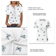 thumbnail image 3 of Camiseta de cuello redondo, camiseta de mujer, blusa de mujer, camisa de mujer, tecnología avanzada, 3 of 4