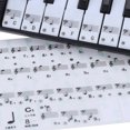 thumbnail image 1 of Pegatina Transparente 49 61 tecla etiqueta de nota clave pentagrama Piano teclado electrónico 88 teclas blancas Abody Pegatina, 1 of 6