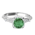 thumbnail image 2 of Mauli Jewels Rings for Women 1.15 Carat Diamond And Emerald Ring 4-prong 14k White Gold, 2 of 6
