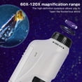 thumbnail image 2 of AMERTEER 60-120x Pocket Microscope Electric Mini Microscope with LED Light Portable High Definition Children Microscope with Specimens for Kids Students Microbiological Observation Learni, 2 of 9