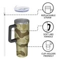 thumbnail image 2 of Camouflage 40oz Tumbler– Stainless Steel Insulated Tumbler with Handle and Straw, Large Capacity Travel Cup for Hot & Cold Drinks, 2 of 6