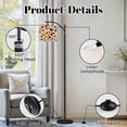 thumbnail image 6 of Arc Floor Lamp with Adjustable Lampshade Abstract Brown Cream Cowhide Print Standing Lamp 3 Color Temperatures Dimmable Tall Pole Lamp with Foot Switch for Bedroom Office Dining Room, 6 of 8