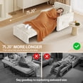 thumbnail image 4 of Noelse 3-in-1 Sleeper Chair Bed, Convertible Sofa Bed with Pull-Out Recliner, Corduroy Fabric Accent Chair, Beige, 4 of 10