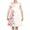 White Flower, variant on Sunny Fashion Girls Sleeveless A-Line Dress Satin Blue Wave Print Knee Length Casual Beach Party Summer Holiday 7 Years