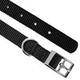 thumbnail image 3 of Jeffers Solid Web Nylon Dog Collar with Nickel Plated Hardware, 5/8"Wx14"L - Adjustable Durable Nylon Pet Collar for Small to Medium Dog, Perfect for Walking, Training, Travel, & Outdoor - Black, 3 of 6