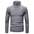 thumbnail image 4 of Tejiojio Men's and Big Men's Classic Tops Clearance Men Solid Turtleneck Casual Slim Fit Pullover Warm T-shirt Bottoming Shirt, 4 of 7