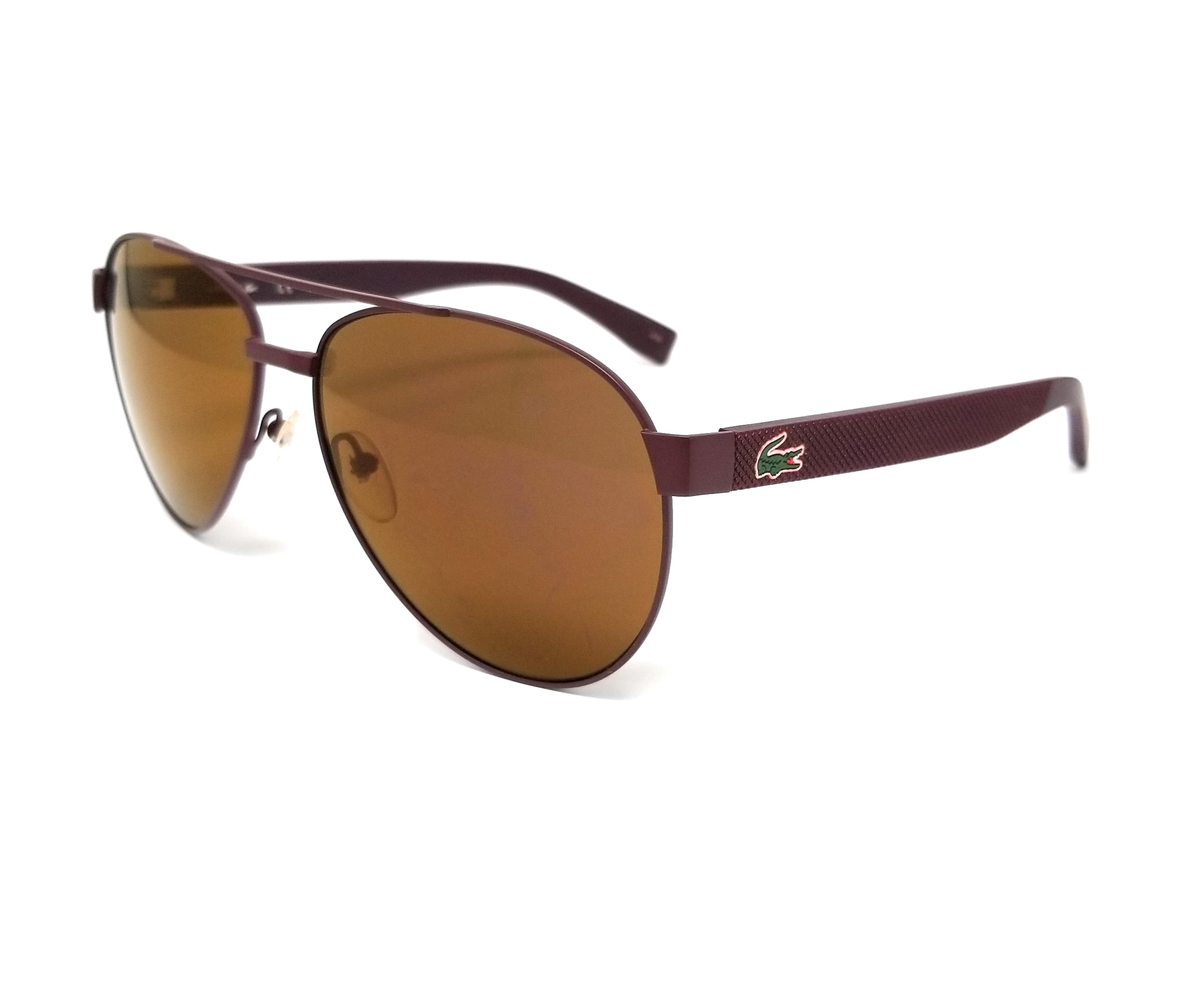 LACOSTE Sunglasses L185S 615 Red Matte Aviator Unisex 60x14x140